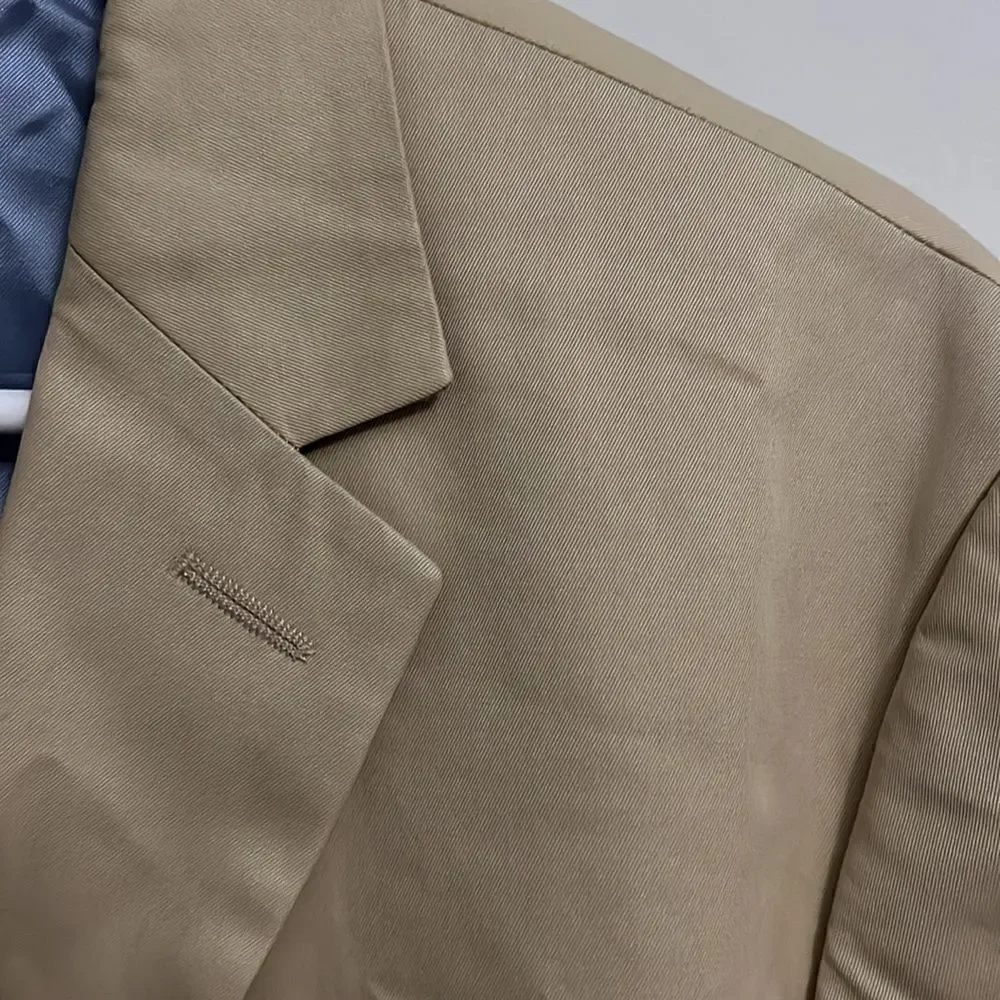 J. Crew 2 button narrow lapel cotton summer tan beige sportcoat Jacket Blazer